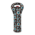 Creepy Eyeball Pattern Print Single Neoprene Wine Tote