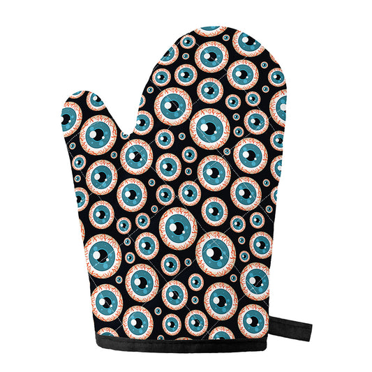 Creepy Eyeball Pattern Print Single Oven Mitt