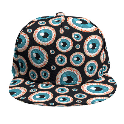 Creepy Eyeball Pattern Print Snapback Cap