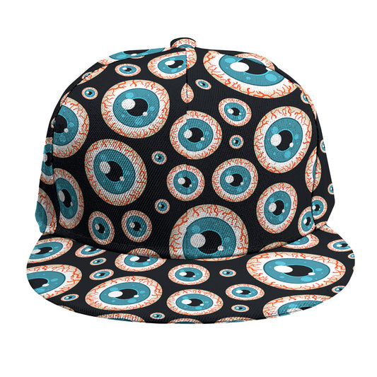 Creepy Eyeball Pattern Print Snapback Cap