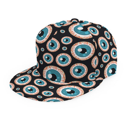 Creepy Eyeball Pattern Print Snapback Cap
