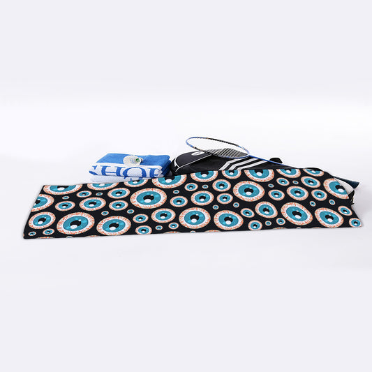 Creepy Eyeball Pattern Print Sports Towel