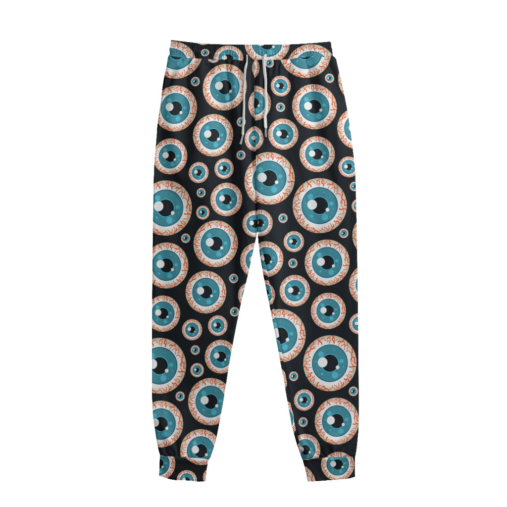 Creepy Eyeball Pattern Print Sweatpants