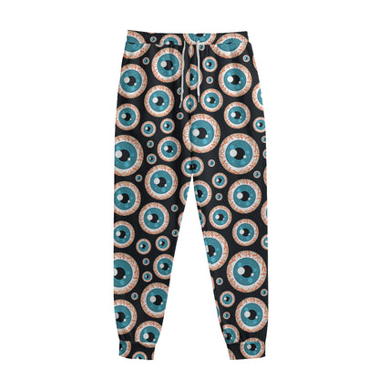 Creepy Eyeball Pattern Print Sweatpants