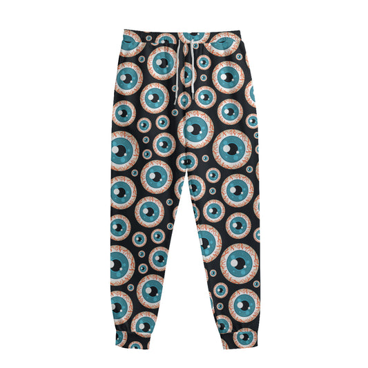 Creepy Eyeball Pattern Print Sweatpants