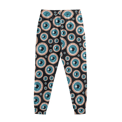 Creepy Eyeball Pattern Print Sweatpants