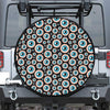 Creepy Eyeball Pattern Print Tire Cover