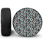 Creepy Eyeball Pattern Print Tire Cover