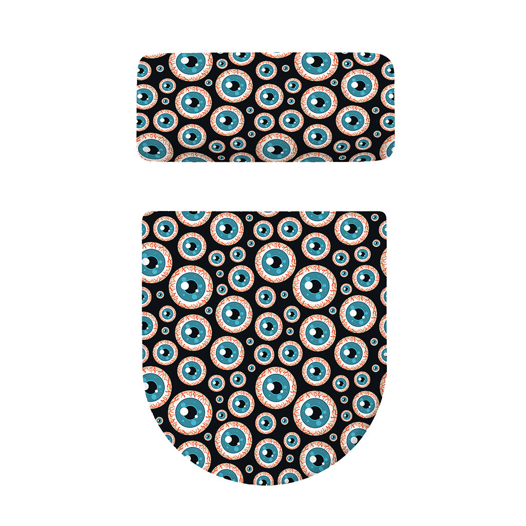 Creepy Eyeball Pattern Print Toilet Lid And Tank Cover Set