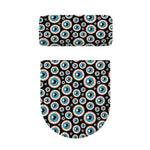 Creepy Eyeball Pattern Print Toilet Lid And Tank Cover Set
