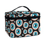 Creepy Eyeball Pattern Print Travel Makeup Bag