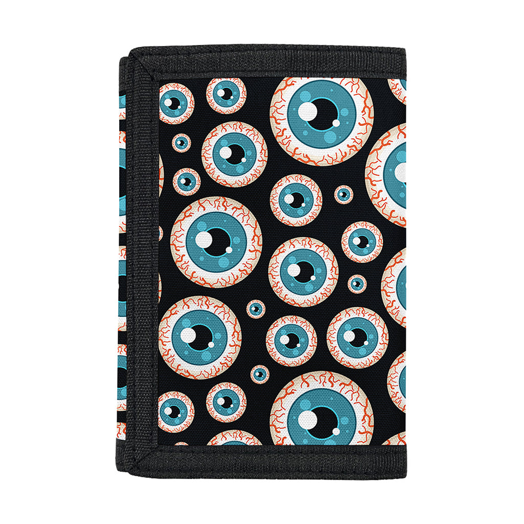 Creepy Eyeball Pattern Print Trifold Wallet