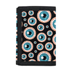 Creepy Eyeball Pattern Print Trifold Wallet