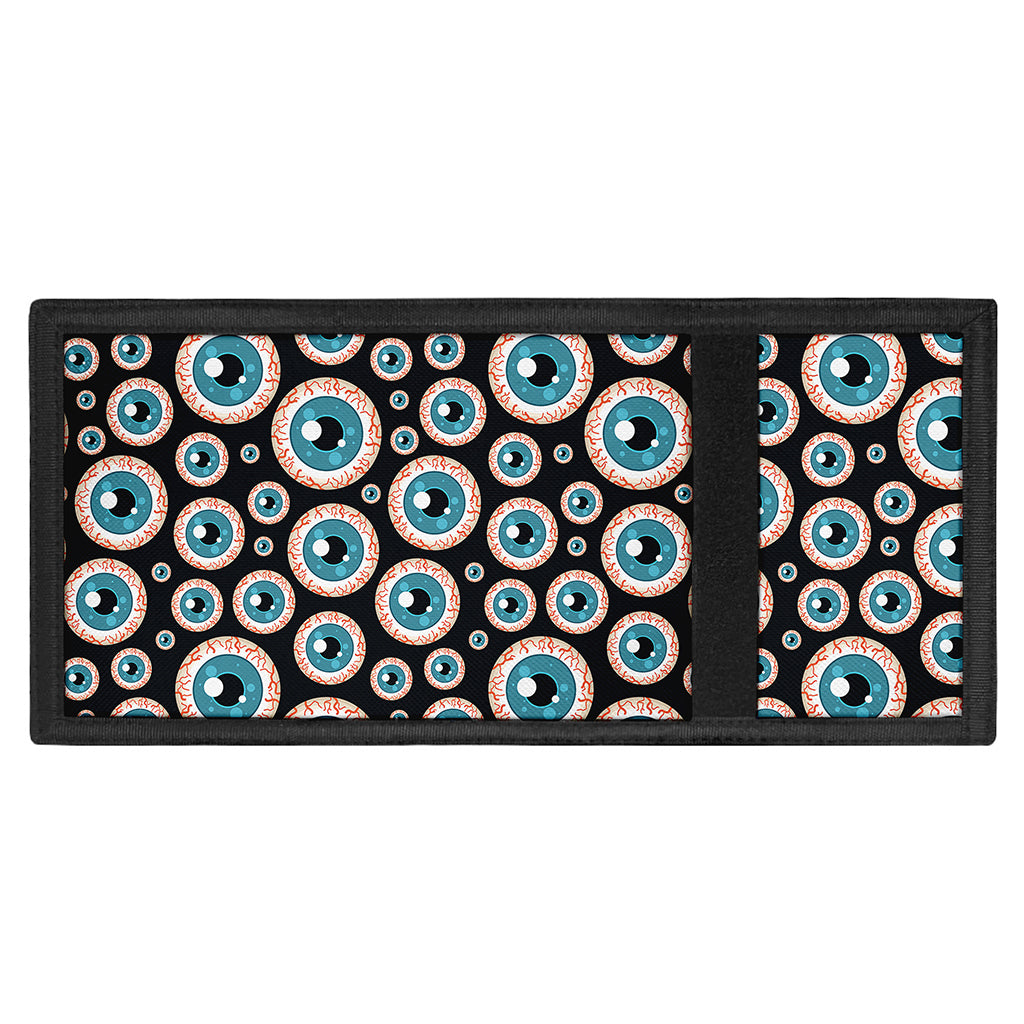 Creepy Eyeball Pattern Print Trifold Wallet