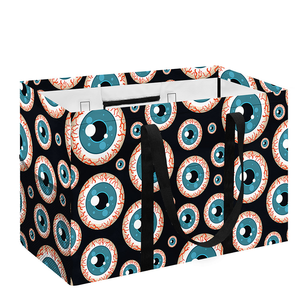 Creepy Eyeball Pattern Print Utility Tote Bag