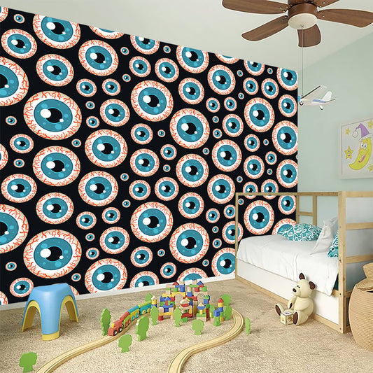 Creepy Eyeball Pattern Print Wall Sticker