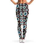 Creepy Eyeball Pattern Print Women's Leggings