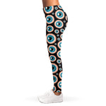 Creepy Eyeball Pattern Print Women's Leggings