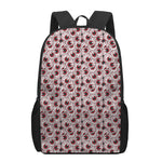 Creepy Red Eyeball Pattern Print 17 Inch Backpack