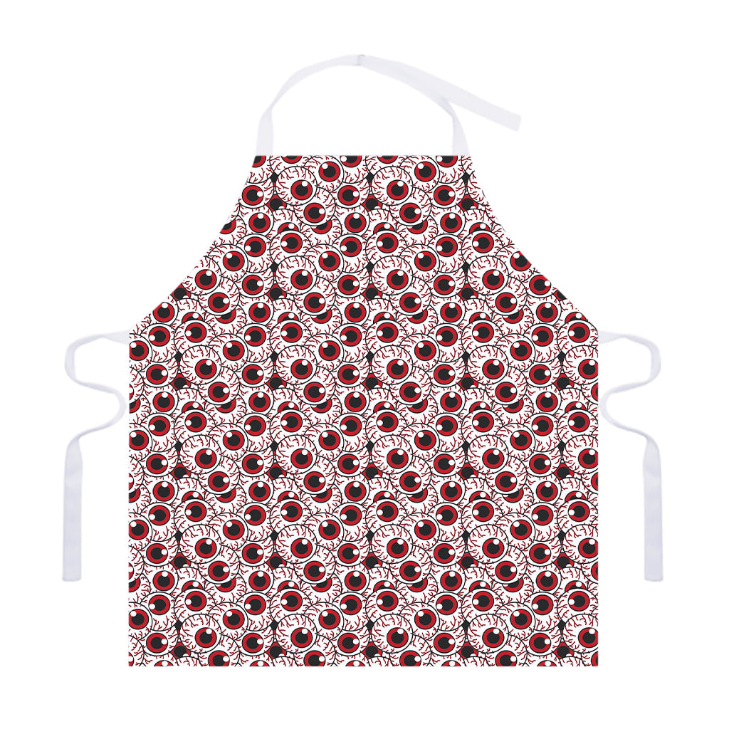 Creepy Red Eyeball Pattern Print Adjustable Apron