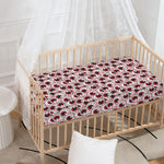 Creepy Red Eyeball Pattern Print Baby Crib Sheet