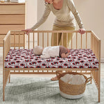 Creepy Red Eyeball Pattern Print Baby Crib Sheet