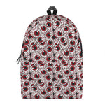 Creepy Red Eyeball Pattern Print Backpack