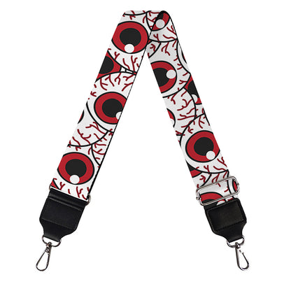 Creepy Red Eyeball Pattern Print Bag Strap
