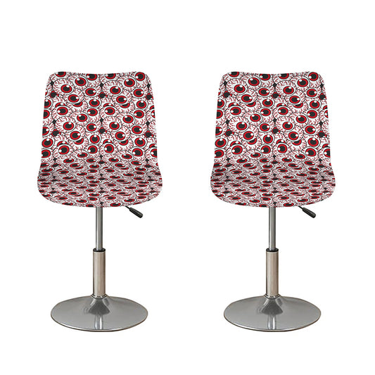 Creepy Red Eyeball Pattern Print Bar Stool Covers
