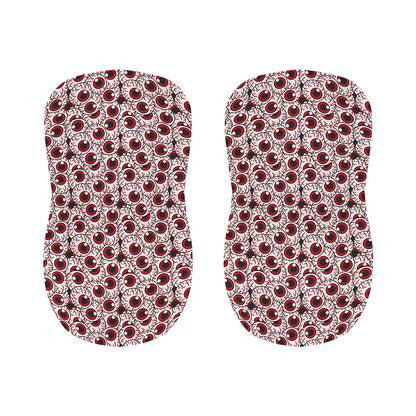 Creepy Red Eyeball Pattern Print Bar Stool Covers