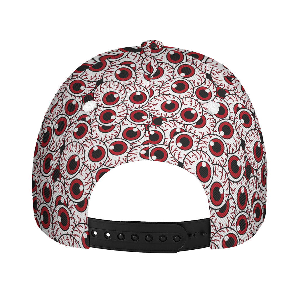 Creepy Red Eyeball Pattern Print Baseball Cap