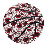 Creepy Red Eyeball Pattern Print Basketball