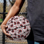 Creepy Red Eyeball Pattern Print Basketball