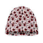 Creepy Red Eyeball Pattern Print Beanie