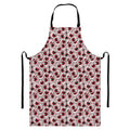 Creepy Red Eyeball Pattern Print Bib Apron With Pocket