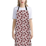 Creepy Red Eyeball Pattern Print Bib Apron With Pocket