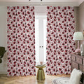 Creepy Red Eyeball Pattern Print Dimout Pencil Pleat Curtains