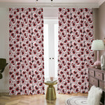 Creepy Red Eyeball Pattern Print Blackout Pencil Pleat Curtains