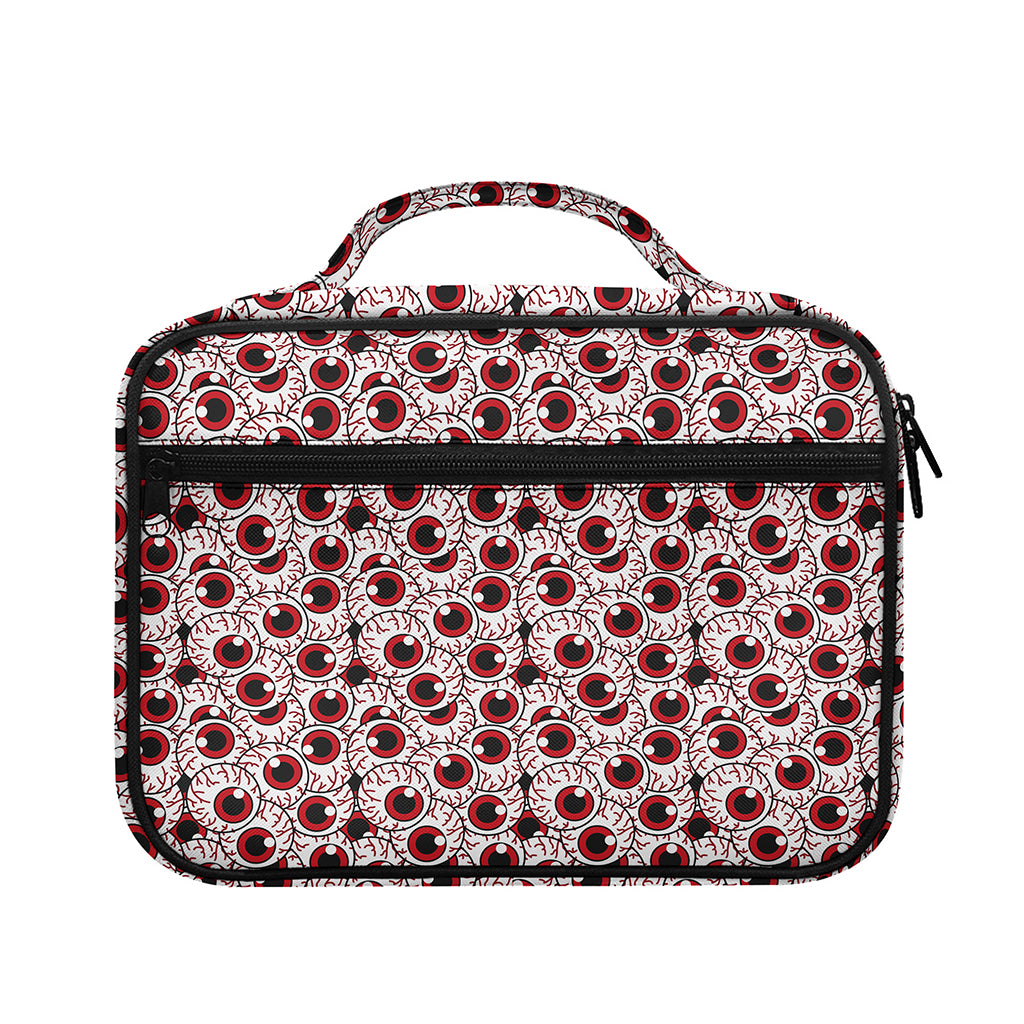 Creepy Red Eyeball Pattern Print Briefcase Bible Bag