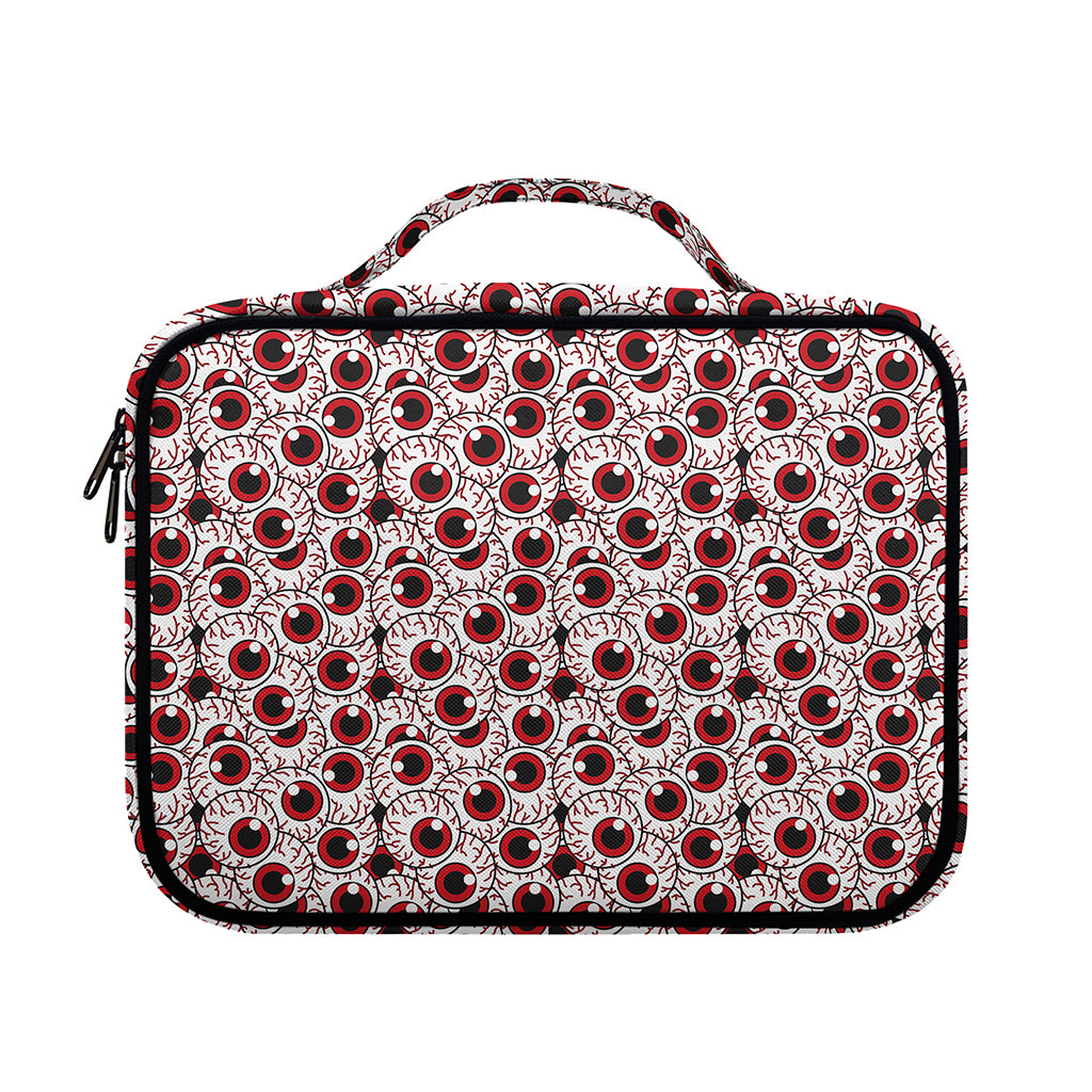 Creepy Red Eyeball Pattern Print Briefcase Bible Bag