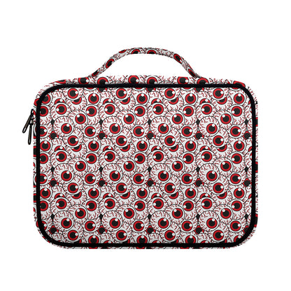 Creepy Red Eyeball Pattern Print Briefcase Bible Bag