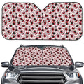 Creepy Red Eyeball Pattern Print Car Windshield Sun Shade