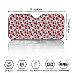 Creepy Red Eyeball Pattern Print Car Windshield Sun Shade