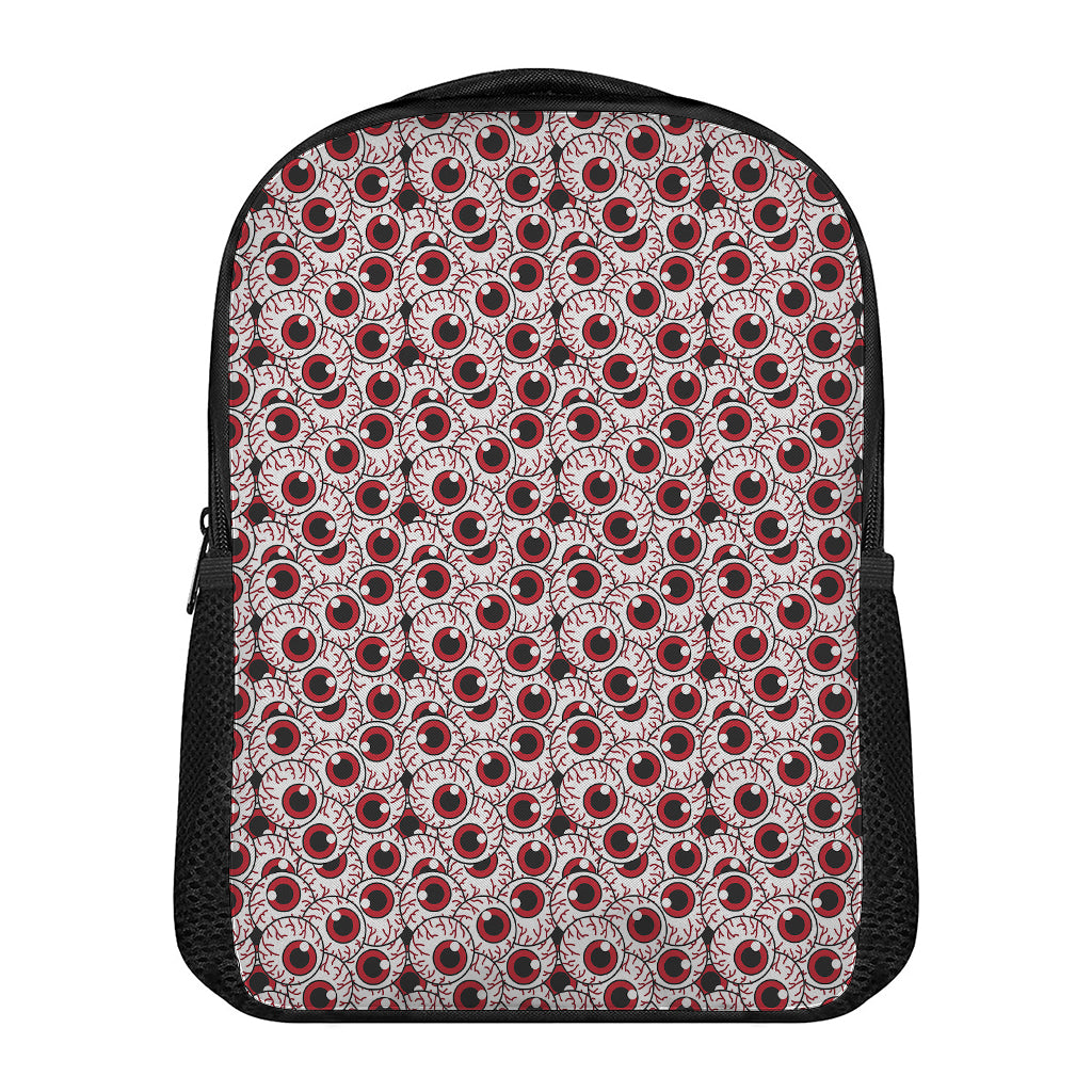 Creepy Red Eyeball Pattern Print Casual Backpack