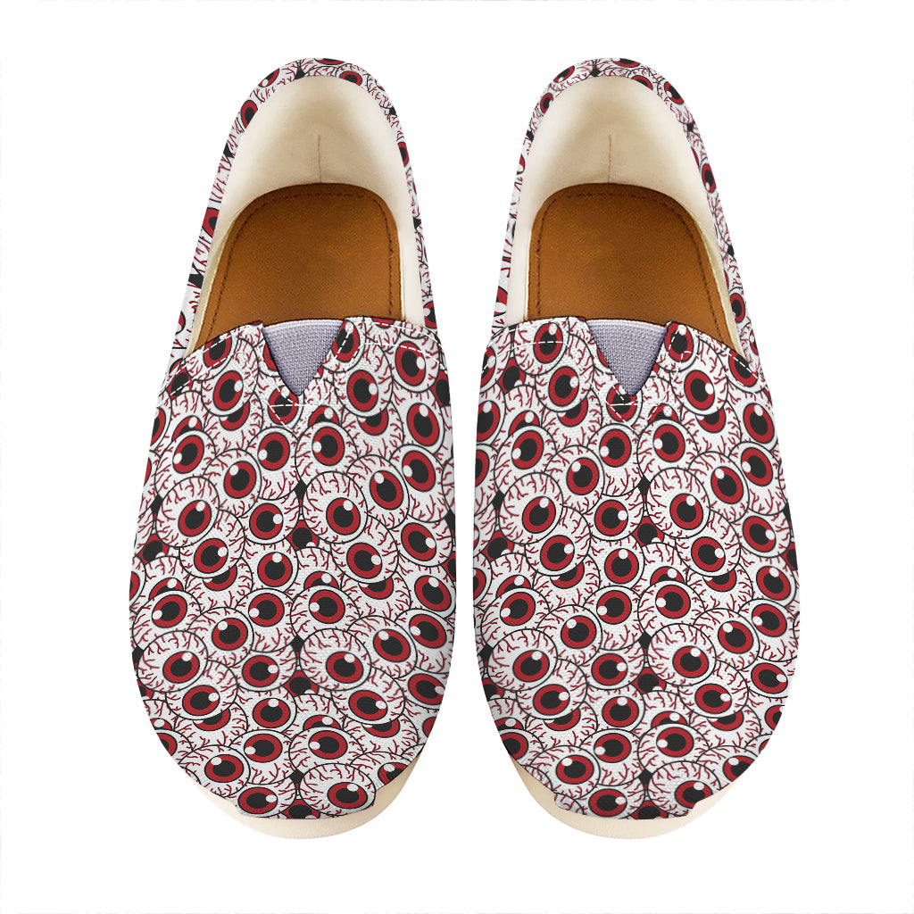 Creepy Red Eyeball Pattern Print Casual Shoes