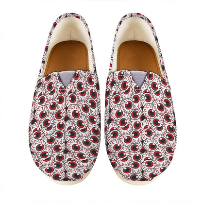 Creepy Red Eyeball Pattern Print Casual Shoes