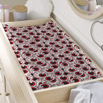 Creepy Red Eyeball Pattern Print Changing Pad Cover