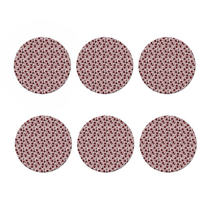 Creepy Red Eyeball Pattern Print Coaster Set
