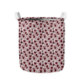Creepy Red Eyeball Pattern Print Collapsible Laundry Basket