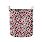 Creepy Red Eyeball Pattern Print Collapsible Laundry Basket